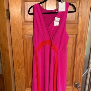 Vibrant Pink and Orange Dress